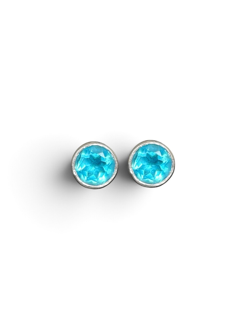 925 Sterling Silver Natural Blue Apatite Stud Earrings!
“VIBES” Handmade!